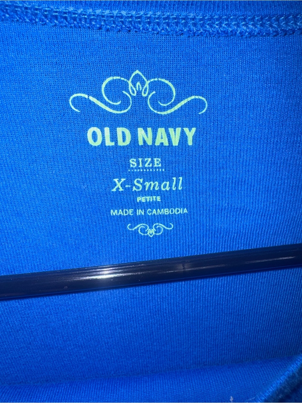 Old Navy Vintage Bright Blue X-Small Crew Tee